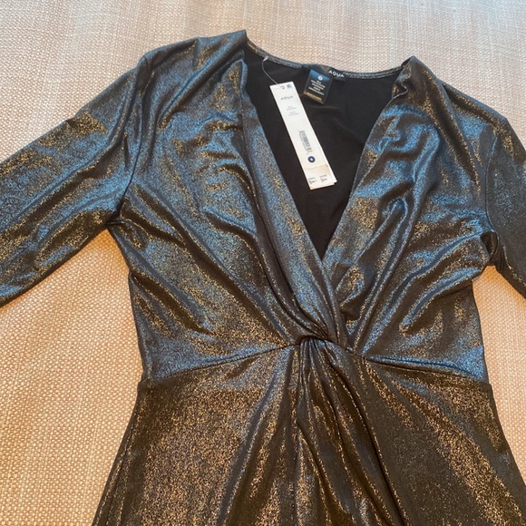 Aqua shimmer black dress - Picture 4 of 7